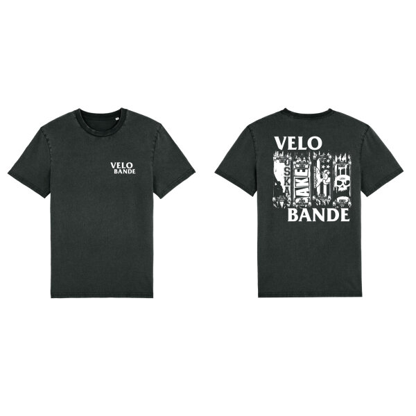 T-Shirt - Velobande - Black Flag - Dyed Black Rock - L