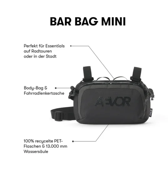 Lenkertasche - Aevor - Bar Bag  Mini - Proof Black